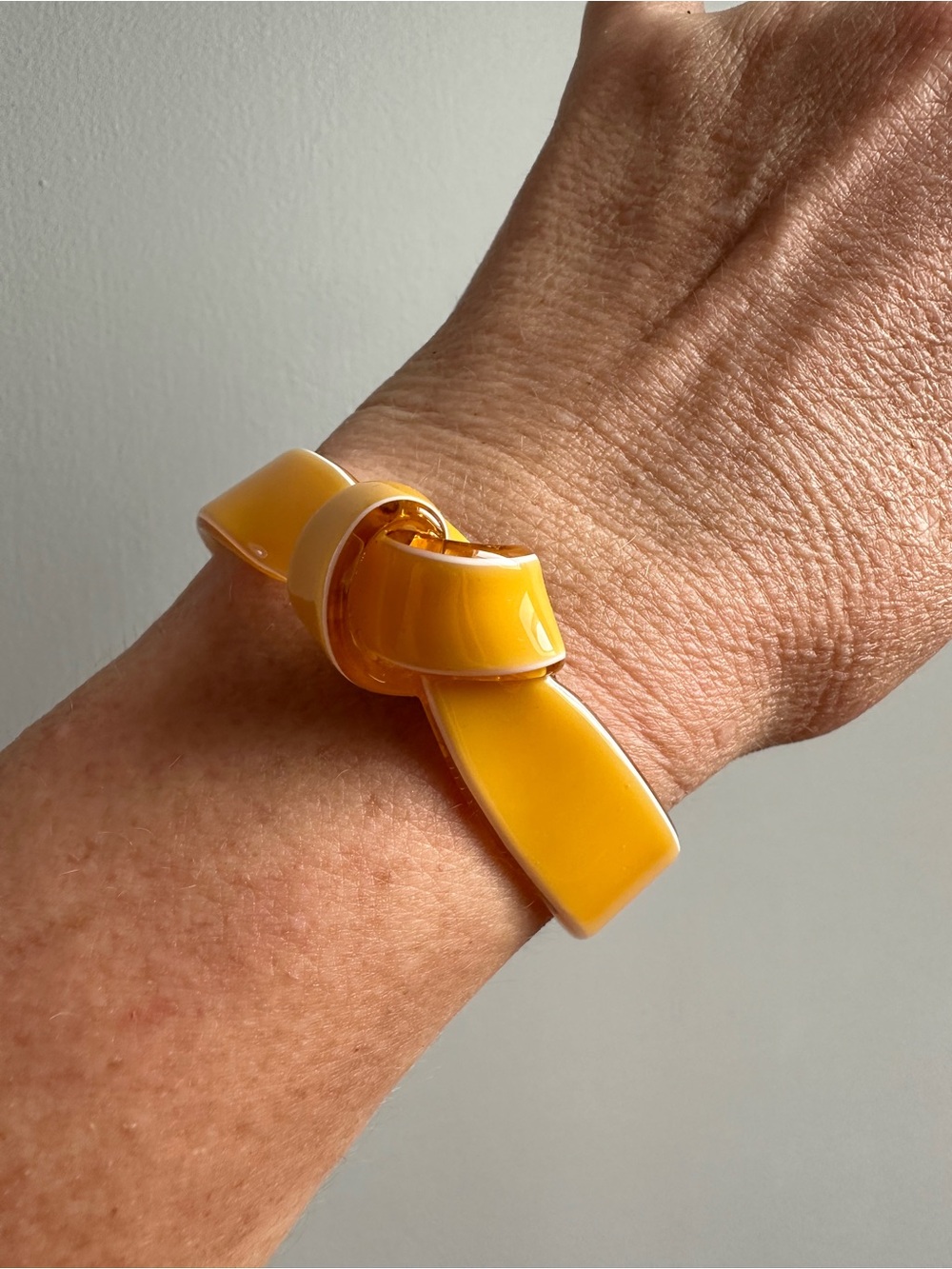 Lea Stein Yellow Ribbon Knot Bracelet